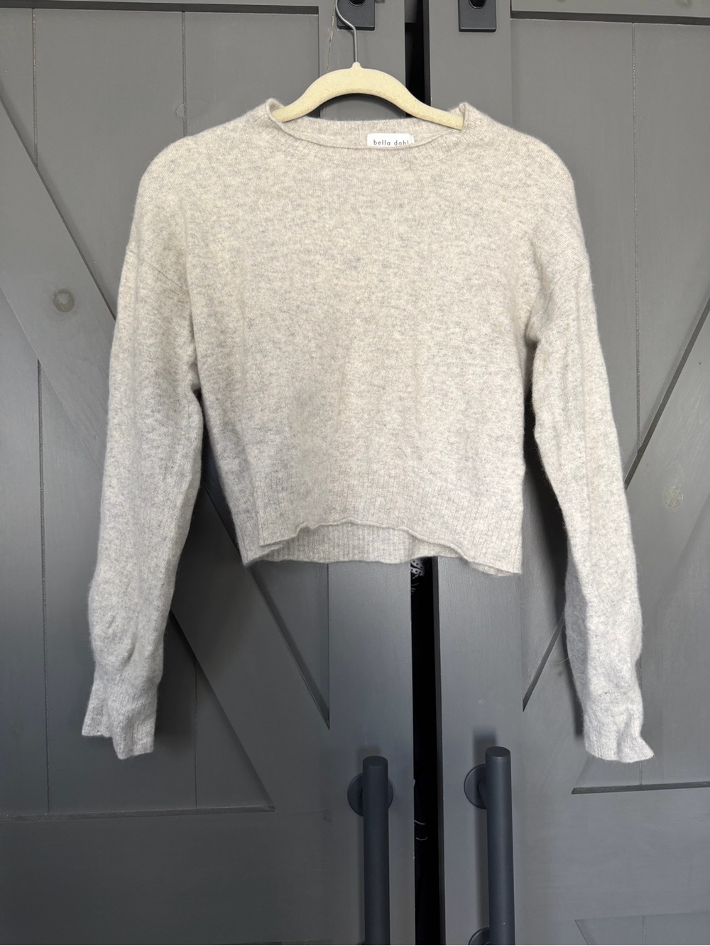 Bella Dahl Heathered Cream Crewneck Sweater